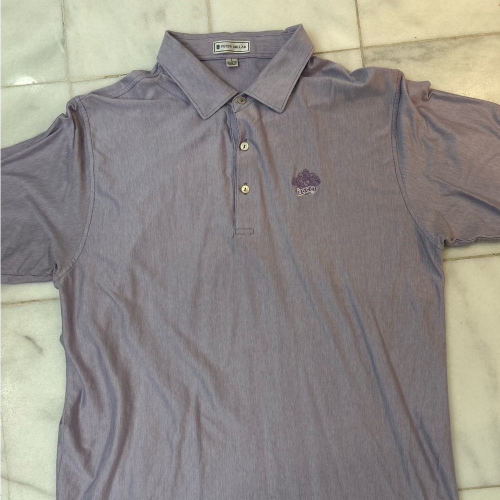 Peter Millar Golf Polo - River Oaks Country Club Purple Shirt